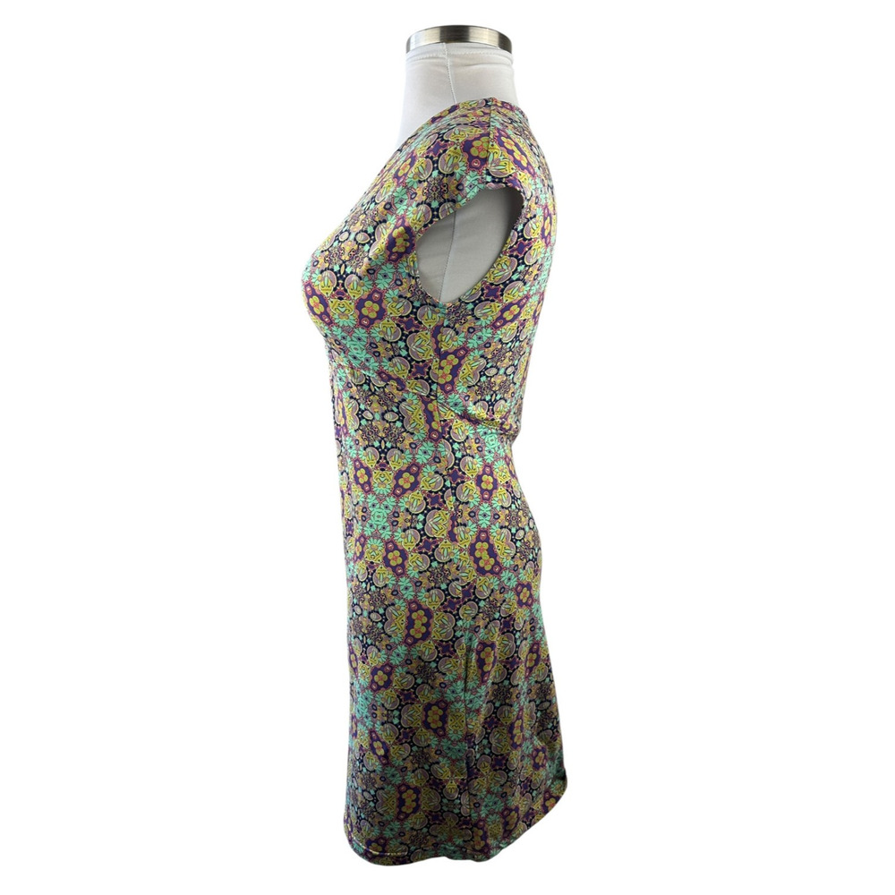 Title Nine Diamalete Shirt Dress Medium Printed V Neck Geometric Golf Summer - Picture 11 of 14